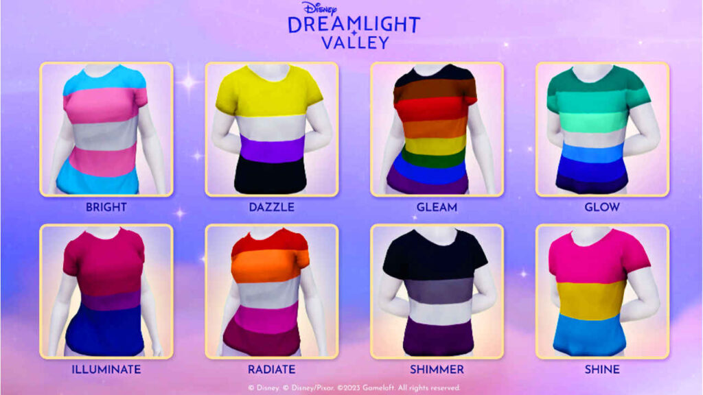 229 270 Disney Dreamlight Valley Pride 08 07 2024 Bright Dazzle Gleam Glow Illuminate Radiate Shimmer Shine