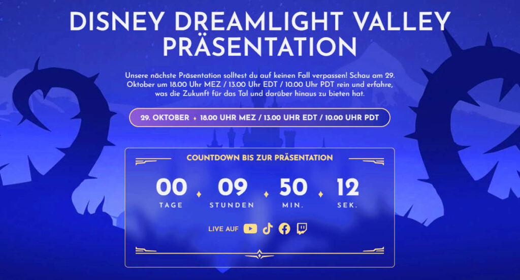 2107 Disney Dreamlight Valley Premium Entwickler Show Case 29 10 2024 ab 18 Uhr